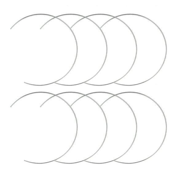 Greenadscape 8Pcs Silver Iron Dreamcatcher Frame For Diy Craft Making Half Circle Sturdy Frame