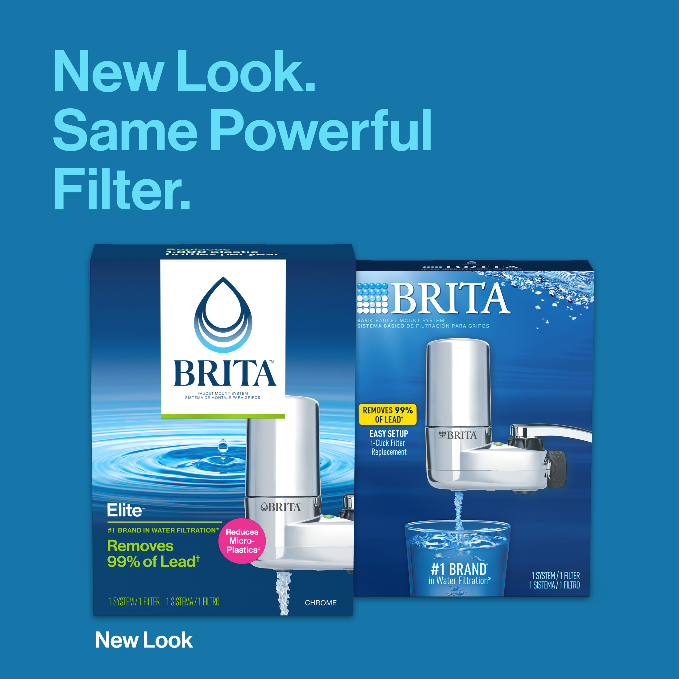 Brita Elite Water Faucet Filtration Mount System, Fits Standard Faucets, Chrome, Includes 1 Filter - image 2 of 9