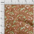 thumbnail image 1 of oneOone Tissu en Coton Brun Rouille à Fleurs Aquarelle pour Robe Tissu Imprimé au Mètre 56 Pouces de Large, 1 of 4