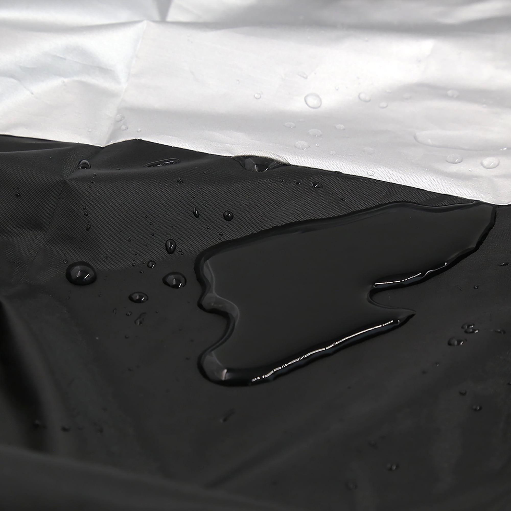Unique Bargains 180T Motorcycle Cover Outdoor UV Rain Dust Proof Silver&Black XXL
