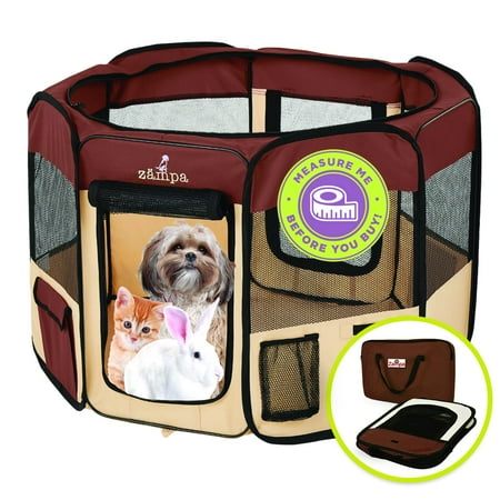 UPC: 0309272211467 | Zampa Portable Foldable Pet playpen For Large Dogs  Small Puppies & Cats  Water resistant
