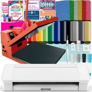 Silhouette White Cameo 4 w/ Swing Design 15" x 15" Coral Heat Press Bundle