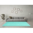 thumbnail image 3 of Ahgly Company Indoor Rectangle Abstract Turquoise Blue Contemporary Area Rugs, 3' x 5', 3 of 4