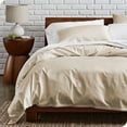 thumbnail image 1 of Bare Home Organic Cotton Duvet Cover Set, 300 Thread Count, Percale Weave, Full/Queen, French Beige, 1 of 5