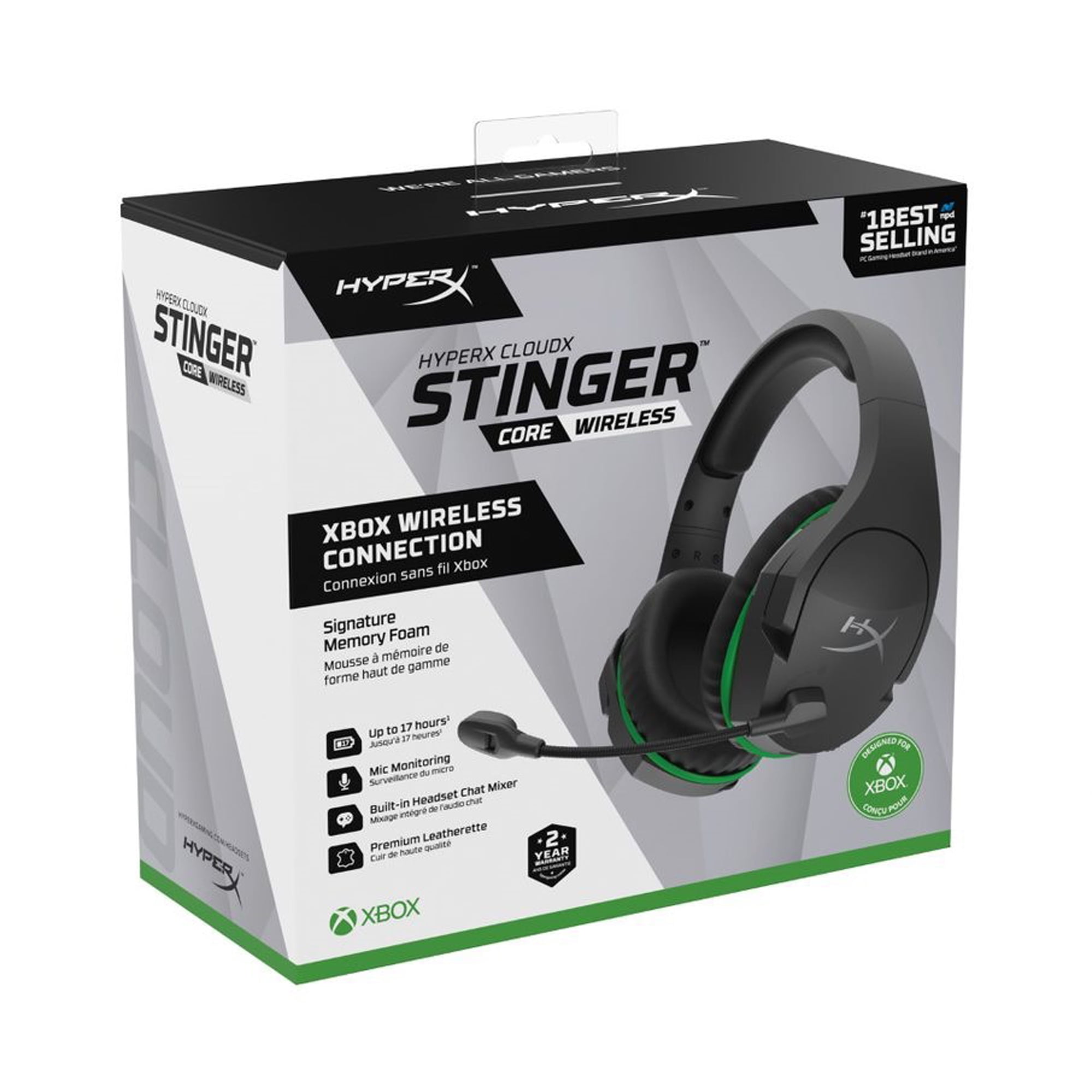 Kingston HyperX CloudX Stinger Core Wireless Headset Xbox HHSS1C-DG-GY/G -  Black