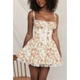 thumbnail image 2 of Eternatastic Women's Lace Mini Corset Dress Sleeveless Square Neck Bustier A-line Dresses, 2 of 7