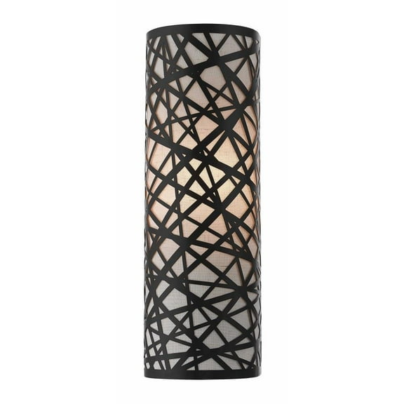 1 Light Contemporary Steel Ada Wall Sconce with Oatmeal Fabric Shade-15 inches H By 5 inches W-Bronze Finish Bailey Street Home 218-Bel-2513178