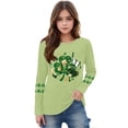 thumbnail image 4 of Blusas y camisas de manga larga con cuello redondo, moda del Día de San Patricio, blusa informal con estampado bonito de manga larga para niños y niñas., 4 of 6