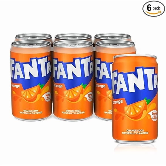 Pack of 1 Fanta, 6 pack, 7.5 oz. mini cans