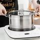 thumbnail image 2 of Stockpot de acero inoxidable Soup Soup Pot Foundpot con tapa, 2 of 7