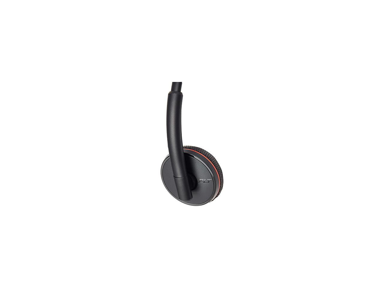 Plantronics Blackwire C3225 Stereo Headset with USB-C & 3.5 mm Connection,  Noise Cancelling, Soundguard and Flexible Microphone Arm, Black 