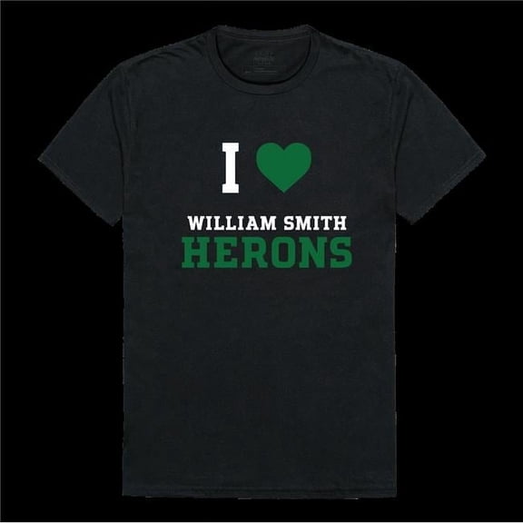 Hobart & William Smith College Statesmen I Love T-Shirt, Black - Large