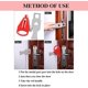 thumbnail image 2 of 2 piezas de cerradura de puerta portátil, cerraduras de puerta de viaje portátiles, cerradura de Airbnb, pestillo de bloqueo de puerta extraíble sin taladro,11 Feliz Sencillez, 2 of 5