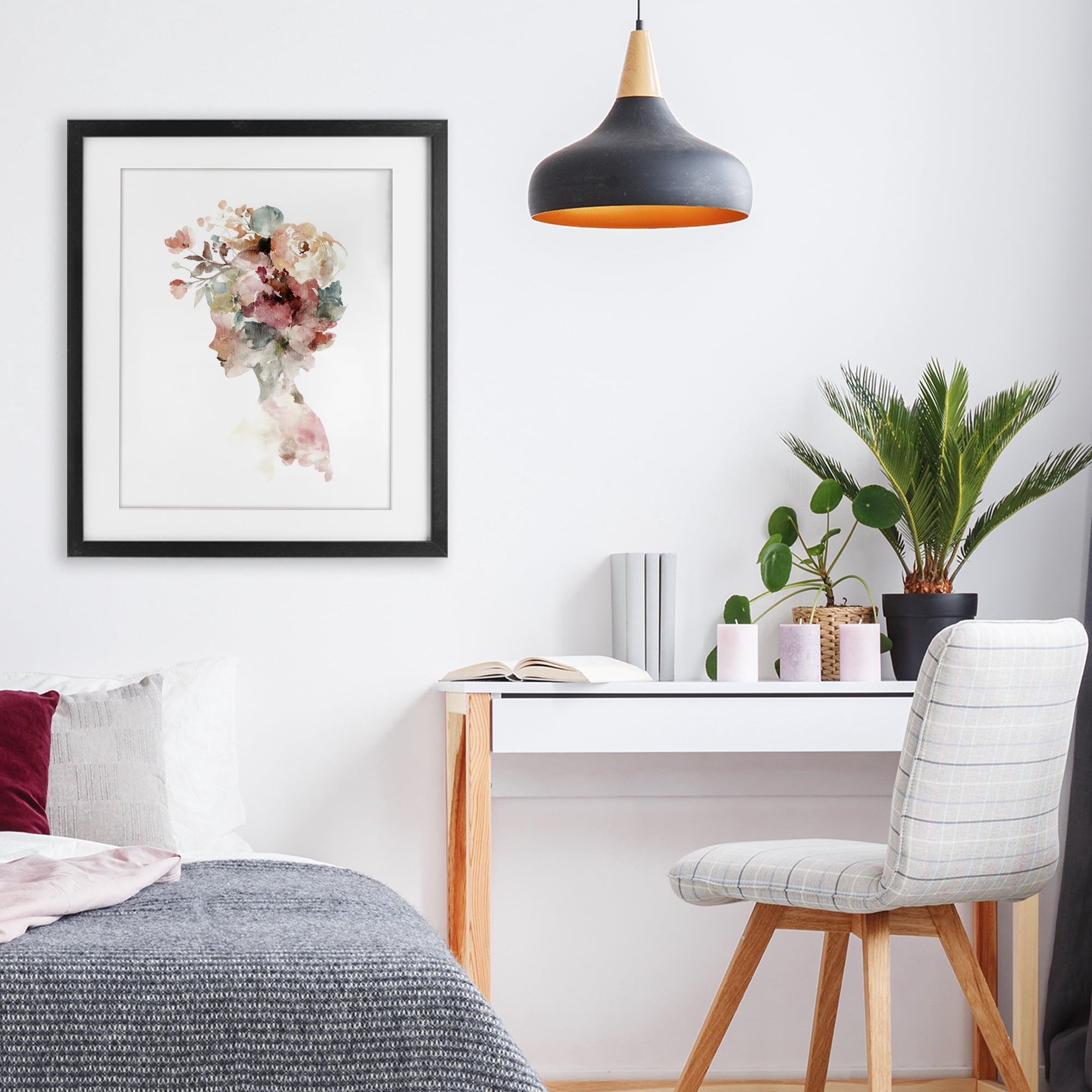 Stupell Industries Crowned in Nature Silhouette Black Framed Print Under Glass, design by Svetlana Aleynikova