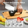 thumbnail image 6 of 3-in-1 Professional Knife Sharpener, Non-Slip Knife Sharpeners, Knife Sharpening Tool for Repairing, Grinding, Polishing Blades, Kitchen Knife Sharpener, Black, 6 of 7