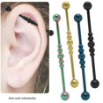 thumbnail image 1 of Industrial Titanium Barbell 14G with Spheres - 4 Colors Available, 1 of 1