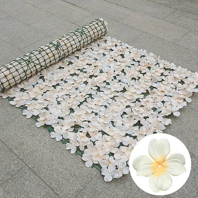 Écran d'Intimité de Jardin avec Motif de Fleurs Réalistes pour Décoration Extérieure et Vent