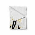 thumbnail image 2 of Emily Soft Flannel Fleece Blanket, Hand Drawn Monochrome Cursive Font Modern Calligraphic Signature Design, Cozy Plush for Indoor and Outdoor Use, 70" x 90", Mustard Black and White, by Ambesonne, 2 of 6