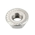 thumbnail image 4 of 5/16 Thread 304 Stainless Steel Hexagon Flange Lock Nuts Silver Tone, 4Pcs, 4 of 5
