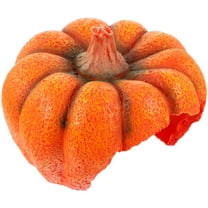 Nicehomfit 1Set Hiding Playing Cave Pumpkin Style Reptile Terrarium Decor for Lizard Tank Animal Shelter 5.1x4.7in