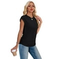 thumbnail image 4 of Ronuti Womens Short Sleeve Tshirts Crew Neck Shirts with Side Shirring Basic Tops for Innerwear or Summer T-shirts, 4 of 8