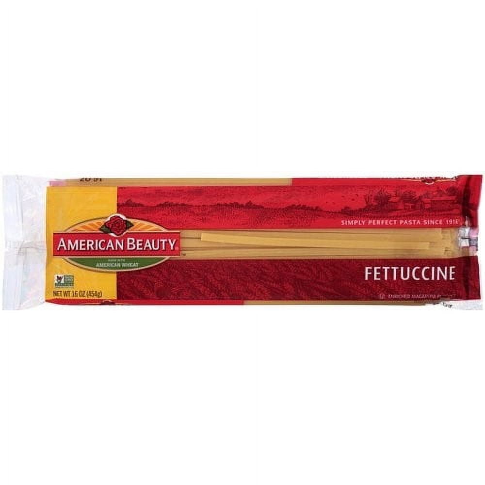(4 pack) American Beauty Fettuccine Pasta, Ideal for Rich Sauces, Versatile Dining, 16 OZ