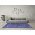 thumbnail image 3 of Ahgly Company Machine Washable Indoor Rectangle Oriental Blue Industrial Area Rugs, 6' x 9', 3 of 4