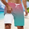 thumbnail image 2 of IWRICH Men's Big and Tall Swimming Trunks with Compression Liner 2 in 1 Swim Shorts with Pockets Hot Pink XXXL, 2 of 4