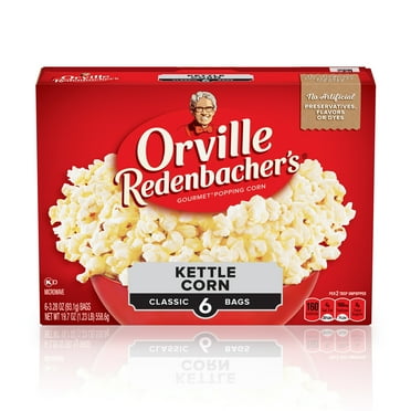 Orville Redenbacher’s Kettle Corn Popcorn, Microwave Popcorn, 6 Count (Pack of 6)