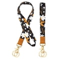 thumbnail image 2 of adviicd Korean Fresh Polyester Needle Leaf Printed Wrist Rope With Key Ring Colorful Flower Card Sleeve Lanyard, 2 of 5