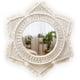 thumbnail image 1 of Espejo redondo para colgar en la pared, espejos decorativos grandes para decoración de pared, espejo circular con flecos hecho a mano para apartamento, guardería y dormitorio, 1 of 5