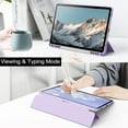 thumbnail image 6 of JETech Case for Samsung Galaxy Tab S9 11-Inch with S Pen Holder, Clear Transparent PC Back, Shockproof Tri-Fold Stand Tablet Cover, Auto Wake/Sleep (Light Purple), 6 of 6