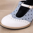 thumbnail image 4 of Viluyesy Women's Mary Jane Pumps Chunky Heel T Strap Block Heel Slip On Comfortable Dress Casual Work Shoes White Size 5, 4 of 9