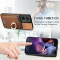 thumbnail image 3 of PU Leather Case for Motorola Moto G Stylus 5G 2024, Detachable Magnetic Card Holder Slim Protective Support Car Magnetic Mount Secure-Grip Ring Stand Compatible with Moto G Stylus 5G 2024 - Brown, 3 of 6