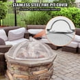 thumbnail image 3 of 20" Heavy Duty Fire Pit Spark Screen Cover, Reinforced Steel Round Lid with Ring Handle for Outdoor Fire Pits – Patio, Backyard, Camping Accessories, 3 of 11