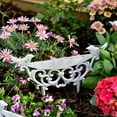 Sungmor Decorative Cast Iron MMF7 Garden Edging Border, 4 Pack White