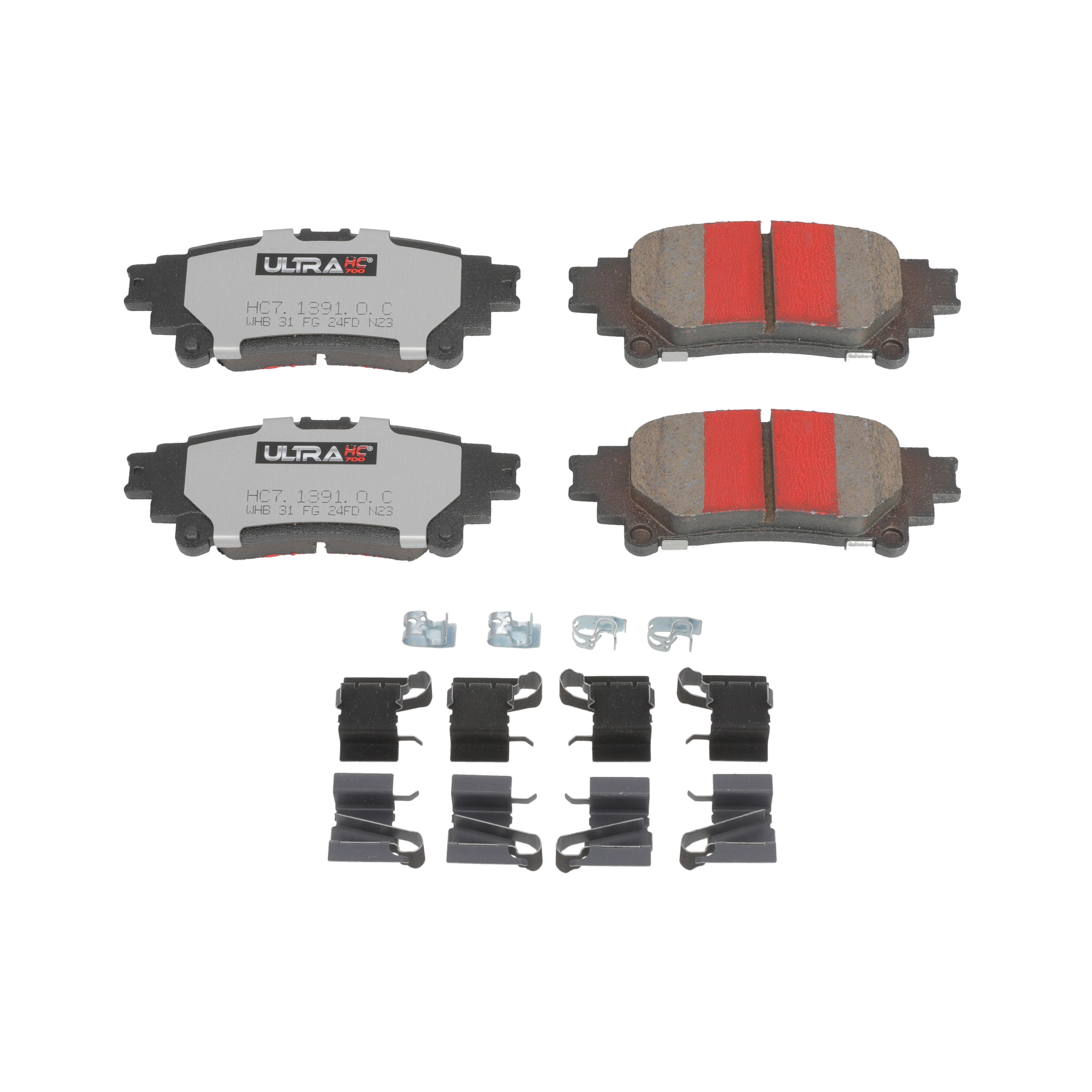 UltraHC 700 Brake Pad Set, Rear HC7.1391.0.C, Toyota Sienna 2020-2011