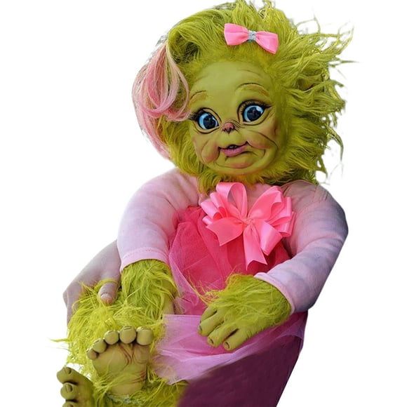 Mialoley Noël Peluche Poupée Gri--NCH Bébé avec Monster Doll Amovible Décorations Maison Cadeaux pour les Enfants