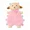 Pink, variant on Plush Dog Toy Lamb Calming Lavender Infused 12 inch Ribbon Tabs Lessen Anxiety (Random Color - One Discounted Toy)
