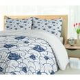 thumbnail image 4 of Ambesonne Nautical Duvet Cover Set, Boat on Ocean Journey, 2-Calking, Blue and White, 4 of 6