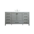 thumbnail image 3 of 60 inch single bathroom vanity in grey, 3 of 8