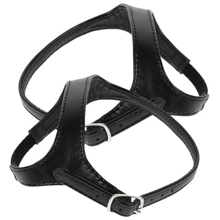 

Qumonin Imitation Leather Anti-loose High Heels Shoelace Elastic Force Garland Shoelace Triangle Shoelace Accessories (Matte Black)