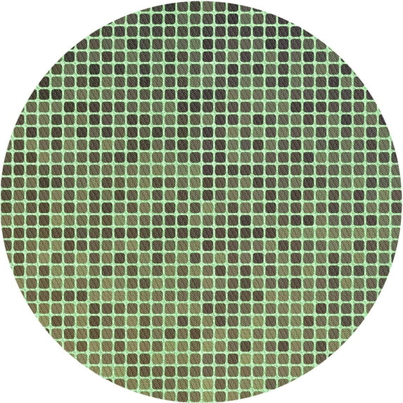 Ahgly Company Machine Washable Indoor Round Transitional Coffee Brown Area Rugs, 3' Round