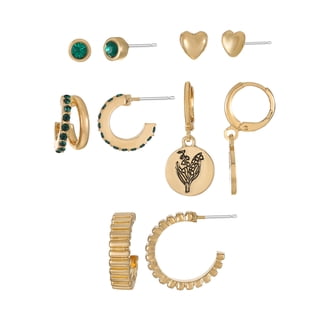Time and Tru May Lily of the ValleyEarring Pack Silvertone