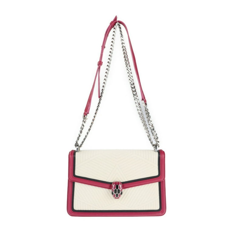 Bvlgari - Authenticated Serpenti Handbag - Leather Pink Plain for Women, Never Worn