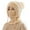 514_Beige, variant on Trapper for Women Women'S Winter Plush Hat Scarf Integrated Warm And Cold With Thick Velvet Knit Pullover Woolen Black