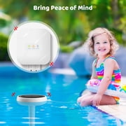 Pool Alarm, Briidea Solar Wave Pool Alarm, Summer Pool Safety, Indoor/Outdoor Dual Alert, Adjustable Sensitivity