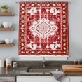 thumbnail image 5 of Red Boho Sheer Curtains 54 Inches Long, Multicolored Colorful Tainted Pattern Tribal Light Filering Curtains, Breathable Simi Curtain Privacy Drapes for Kitchen Bathroom Small Window Treatment, 5 of 9