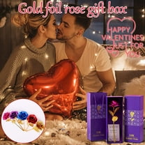 Steadline Colorful Gold Plated Rose Romantic Valentine's Day Gift for Couples with Artificial Flower Design Unique Home Decor Present for Anniversary Celebration