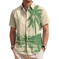 thumbnail image 2 of Ankishi Hawaiian Shirts for Men Palm Tree Casual Lapel Short Sleeve Button Up Summer Tropical Shirts for Leisure Travel, 2 of 8